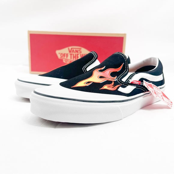 Vans x A$AP Worldwide Black Flame Classic Slip-On Sneakers - Picture 3 of 9